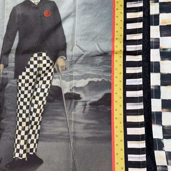 NWOT Mackenzie Childs Courtly Check Cotton Napkin & A Man With A View Dish Towel - Picture 8 of 15